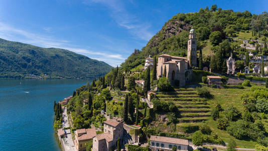 湖景房在 Morcote，Tessin