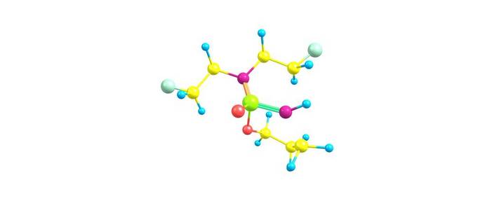 环磷酰胺分子结构上白色孤立