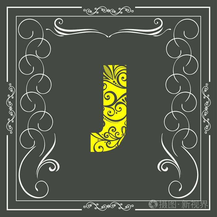 花字体字母图案插画 正版商用图片0zjnqj 摄图新视界