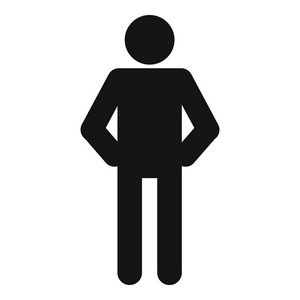 简笔图火柴人图标象形图矢量简单照片