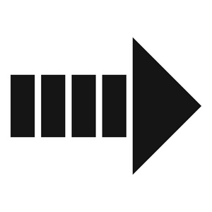 在简单的黑色矢量箭头图标照片