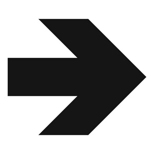 在简单的黑色矢量箭头图标照片