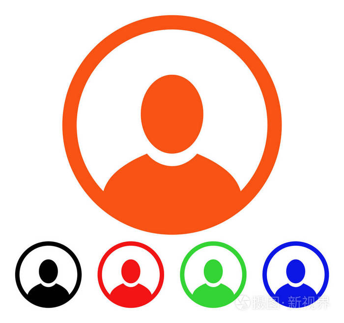 圆角的用户肖像矢量图标
