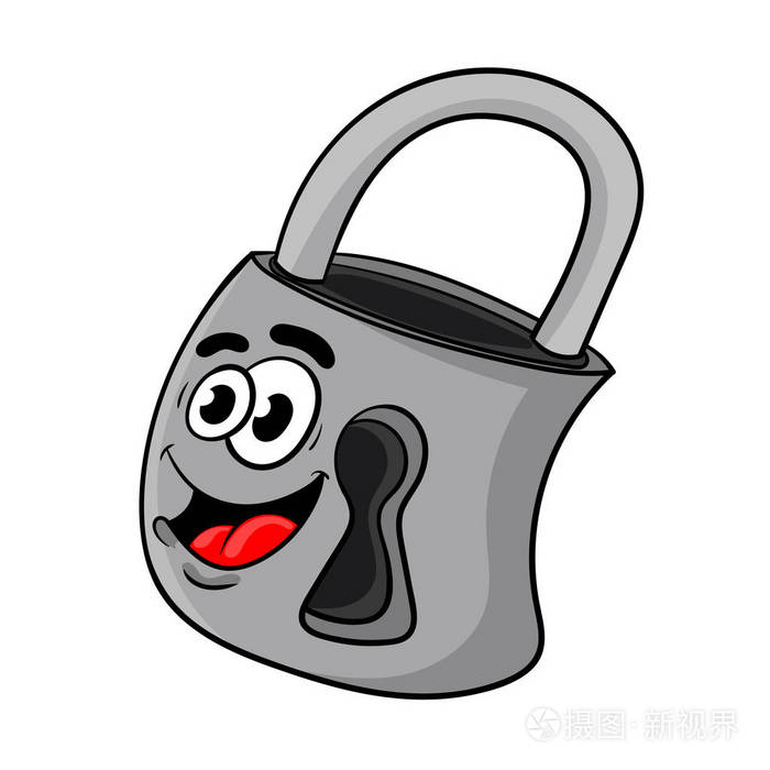 可爱的卡通锁.本设计的特点.矢量说明