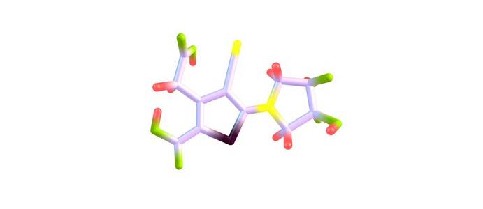 Ranelic 酸分子结构上白色孤立