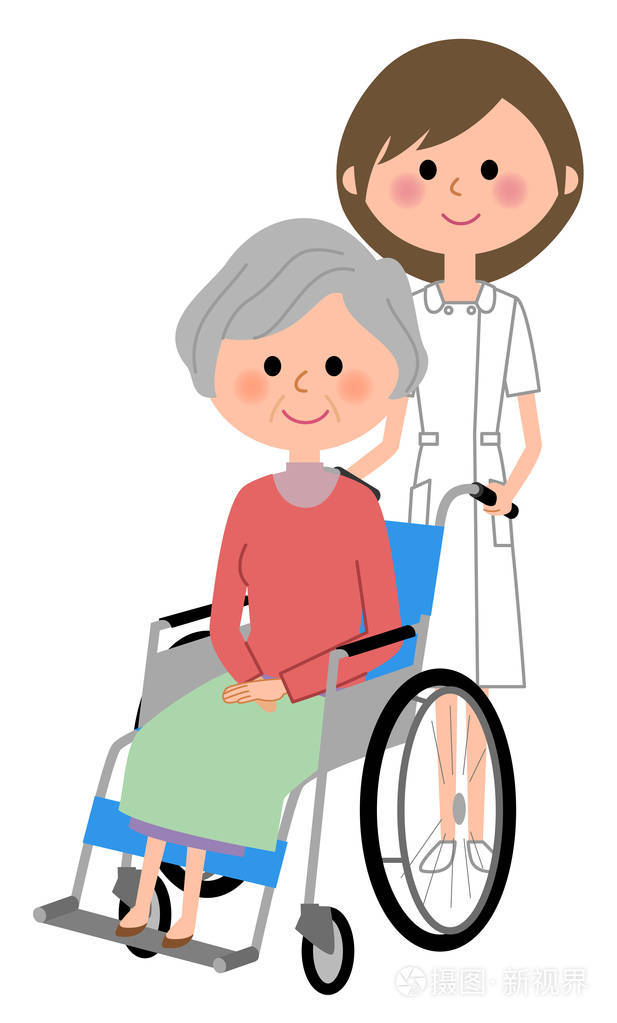 护士和轮椅病人