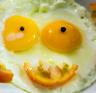 煎蛋微笑黄色