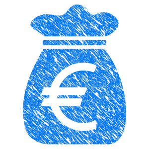 欧元的钱袋子垃圾图标