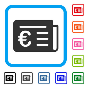 欧元银行新闻框架图标图片