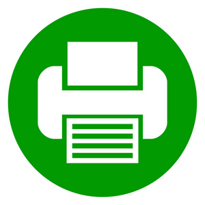 打印机绿色的小圆圈图标