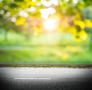 绿色森林道路背景