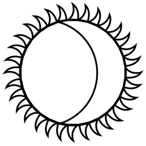 孤立的太阳和月亮图标