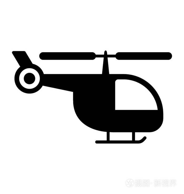 直升机字形矢量图标