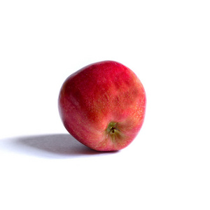 美味的红苹果，在白色的背景，隔离食物照片