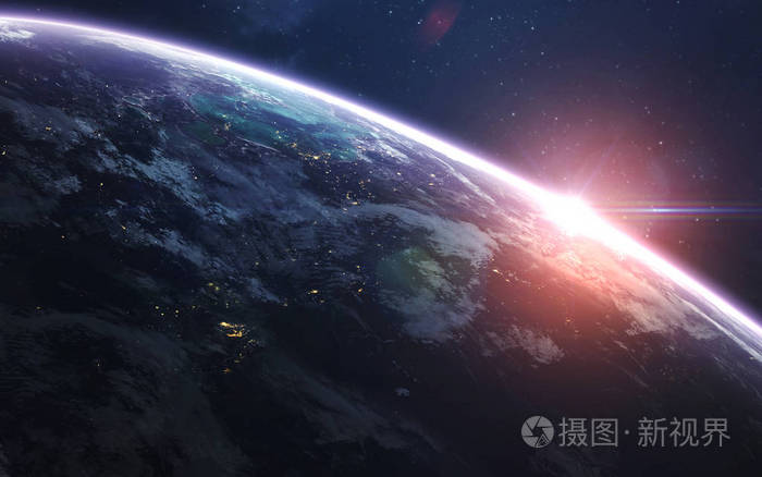 地球 抽象空间壁纸 宇宙充满了恒星 星云 星系和行星 由nasa 提供的这幅图像的元素照片 正版商用图片0zl452 摄图新视界