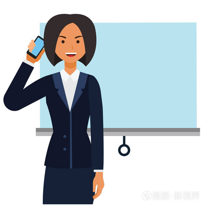 企业家的女人,女商人卡通平面矢量插图孤立的白色背景上的概念