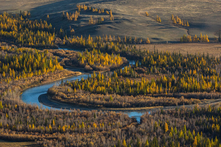 seye view of Chuya river, the right tributary of Katun, Altai R