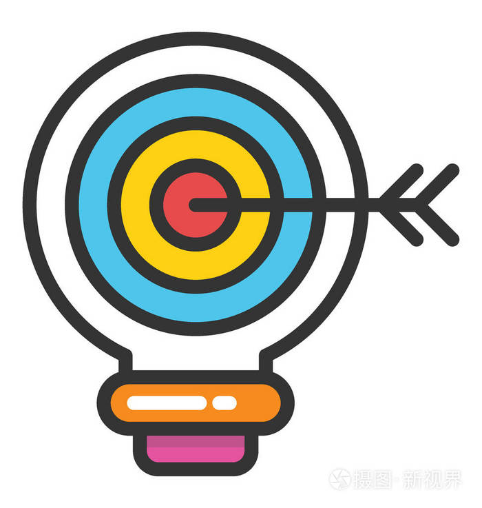灯泡目标矢量图标