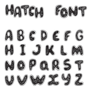 手绘制英文字体设计,装饰着舱口盖和大纲照片