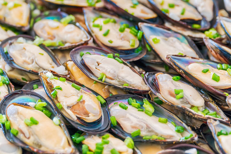 蒸鲜冰鲜蒸贻贝照片