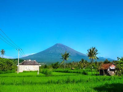 阿贡火山是印度尼西亚巴厘岛最高的山。 它仍然活跃，位于巴厘岛东北部的一个小村庄附近。