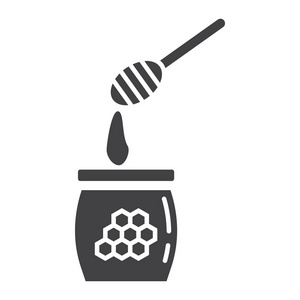 蜂蜜钢包标志符号图标 食品和饮料 蜂巢