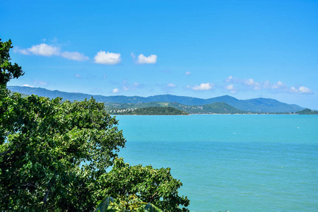 泰国苏梅岛海和海滩美丽的风景和海景