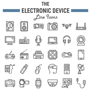 电子设备线图标集，技术