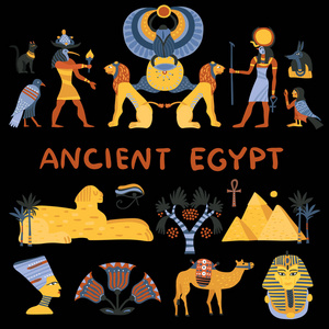 古埃及装饰图标集