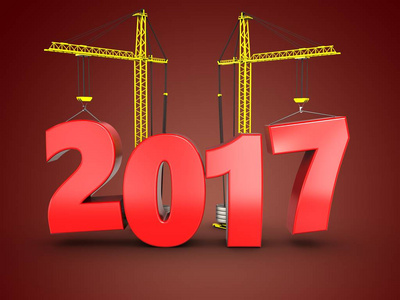 2017 年，起重机的插图