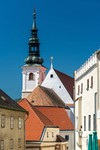 在克雷姆斯 der 多瑙河，奥地利瓦豪或圣维特教区教堂的大教堂