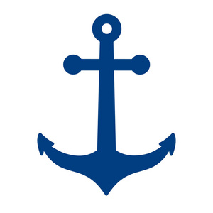 无缝矢量模式与航海船锚船锚矢量标志图标.