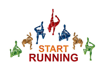 跑步顶视图图片