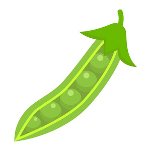标志概念的豌豆标志在透明的背景, 充满黑色符号豆子填充轮廓图标