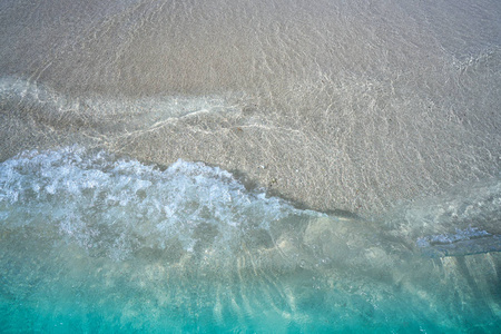 加勒比海海滩绿松石水纹理