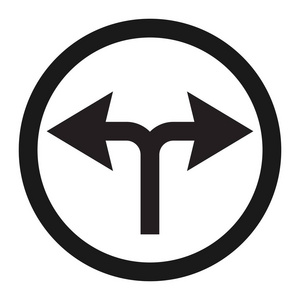 向左或向右的交通标志线图标图片