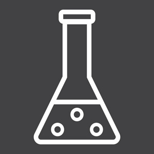 化学线图标 实验室和测试管