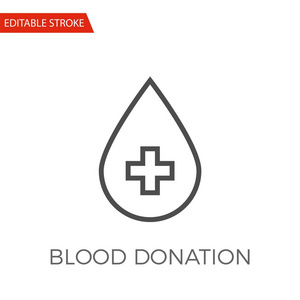 血液捐赠矢量图标