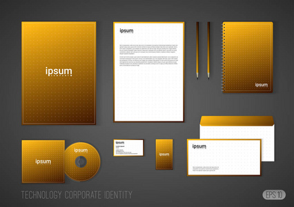 科技公司，业务的现代文具模板设计的企业标识模板