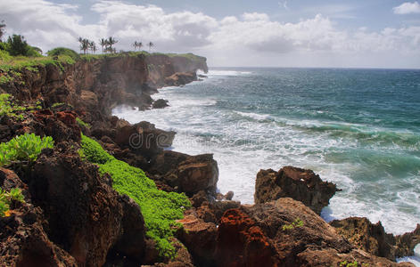 kauai poipu附近的mahaulepu小径