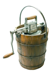 纳米技术装饰旧冰淇淋机照片