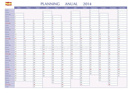 规划2014西班牙语