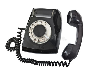 旧的黑色电话被隔离了