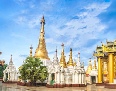 缅甸仰光的宝塔。