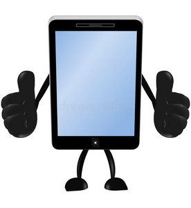 智能手机3d竖起大拇指