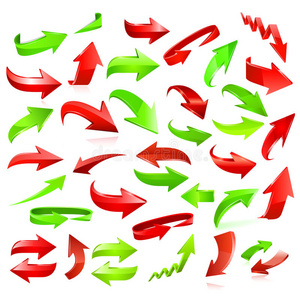 红绿箭头组图片