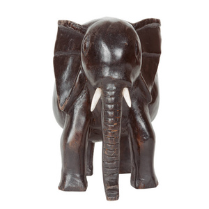 非洲古董黑檀木大象雕像图片