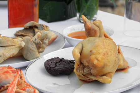 帝君鸡是祭祀的祭品照片