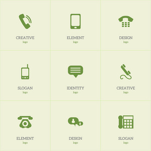 设置9可编辑的设备图标。包括电信电话对讲机等符号。可用于 Web移动Ui 和信息设计