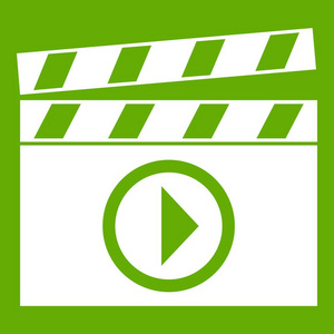 Clapperboard 电影拍摄图标绿色